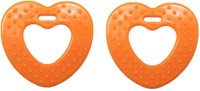 Durable Beißring Herz mit Noppen 693 Orange