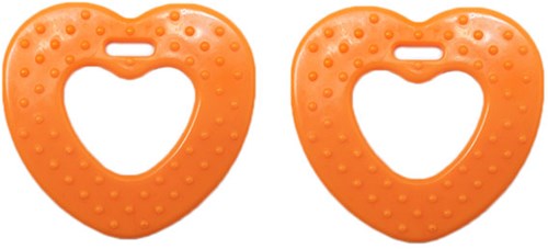 Durable Beißring Herz mit Noppen 693 Orange
