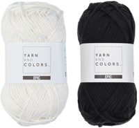 Yarn and Colors Waves Comfy Cushion Häkelpaket White / Black-2