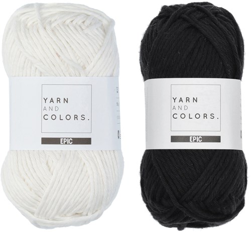 Yarn and Colors Waves Comfy Cushion Häkelpaket White / Black-2