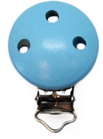 Holz Schnullerclip Hellblau