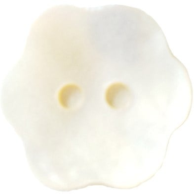 Drops Knopf Blume weiß 15mm