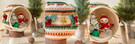 Häkeln Sie Ihr eigenes Winterwunderland mit der wunderschönen Wollplatz Schneekugel