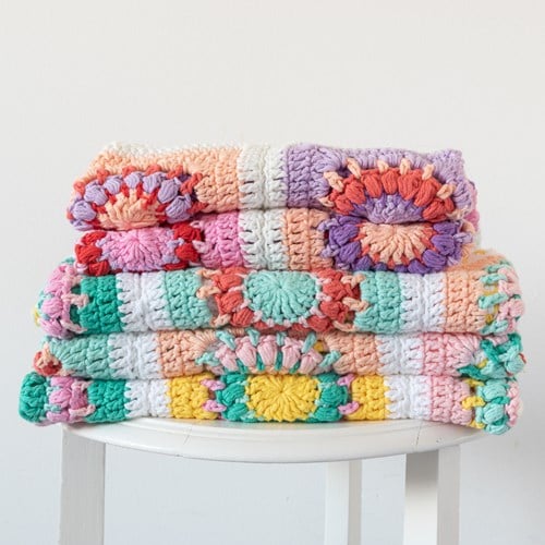 Yarn and Colors Blossom Baby Blanket Häkelpaket 013 Sunglow-3