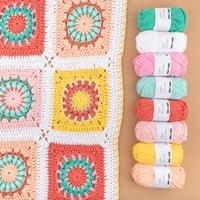 Yarn and Colors Blossom Baby Blanket Häkelpaket 013 Sunglow