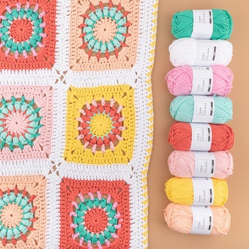 Yarn and Colors Blossom Baby Blanket Häkelpaket 013 Sunglow
