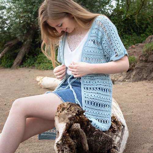 Hugs and Kisses Kimono Häkelpaket 2 Jessie - Smooth blue S/M-2