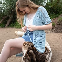 Hugs and Kisses Kimono Häkelpaket 2 Jessie - Smooth blue XXL-2
