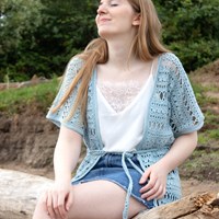 Hugs and Kisses Kimono Häkelpaket 2 Jessie - Smooth blue XXL-3