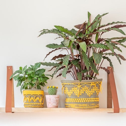 Häkelanleitung Yarn and Colors Boho Plant Baskets