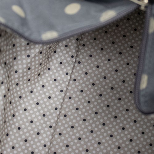 Stricktasche Charcoal Polka Dot-3