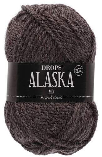 Drops Alaska Mix 050 Dunkelbraun-meliert