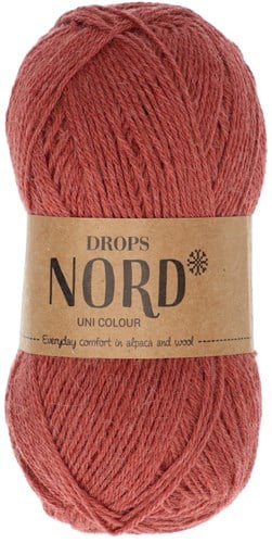 Drops Nord Uni Colour 21 Roter Ziegelstein