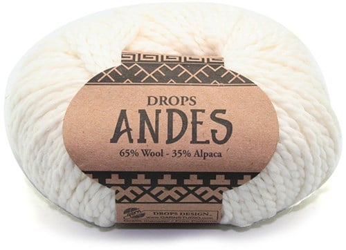 Drops Andes Uni Colour 1101 Weiss
