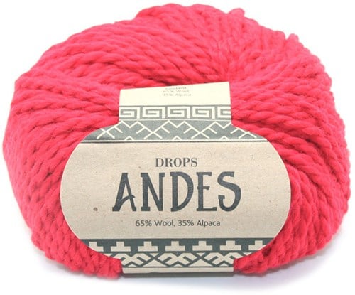 Drops Andes Uni Colour 3620 Hochrot