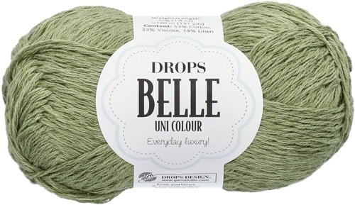 Drops Belle Uni Colour 10 Moosgrün