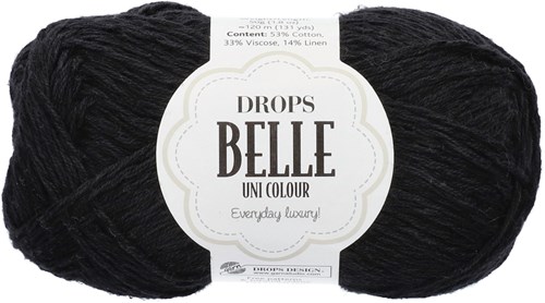Drops Belle Uni Colour 08 Schwarz