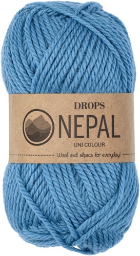 Drops Nepal Uni Colour 8783 Vergiss- Mein-Nicht