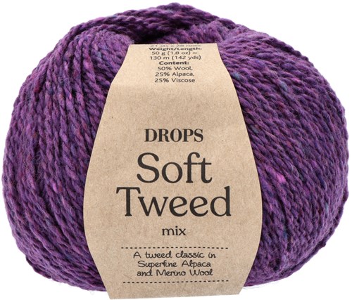 Drops Soft Tweed Mix 015 Purpurregen