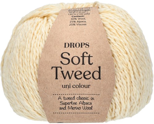 Drops Soft Tweed Uni Colour 01 Natur