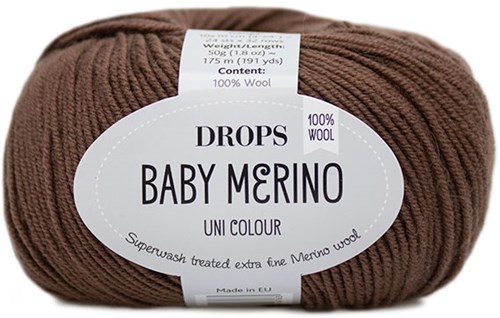 Drops Baby Merino Uni Colour 052 Schokolade