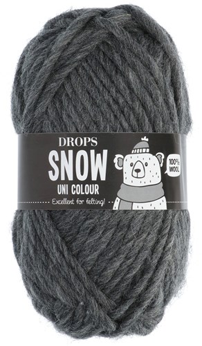 Drops Snow Uni Colour 014 Dunkelgrau