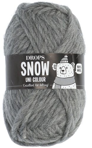 Drops Snow Uni Colour 046 Mittelgrau