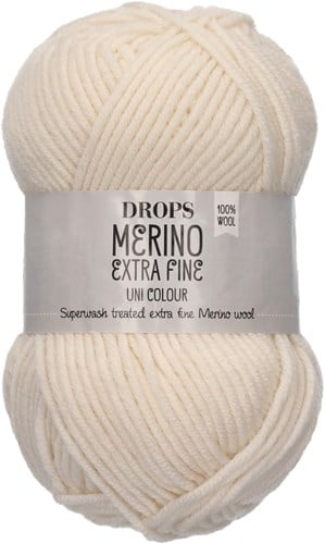 Drops Merino Extra Fine Uni Colour 01 Natur