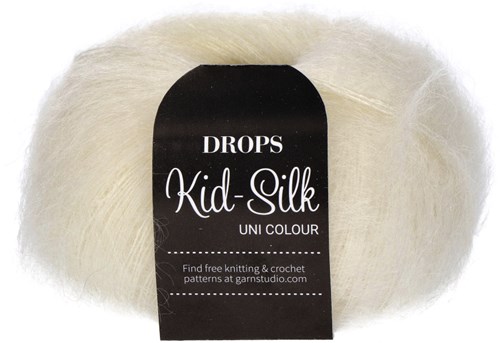 Drops Kid-Silk Uni Colour 001 Natur