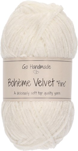 Go Handmade Bohème Velvet Fine 14 Snow White