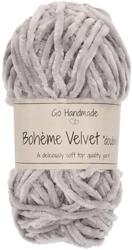 Go Handmade Bohème Velvet Double 21 Light Grey