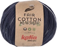 Katia Fair Cotton Mariner 200 Ocean Blue / Dark Turquoise / White