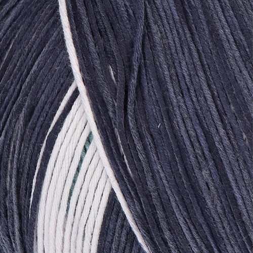 Katia Fair Cotton Mariner 200 Ocean Blue / Dark Turquoise / White-2