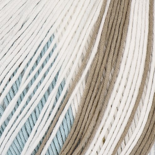 Katia Fair Cotton Mariner 201 Sky Blue / Bleach Brown / Citron Yellow / White-2