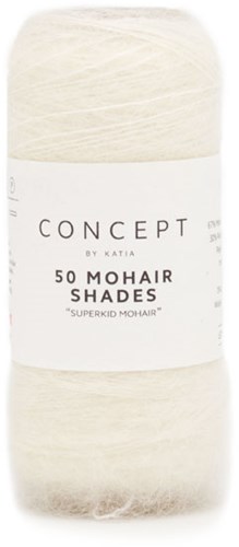 Katia 50 Mohair Shades 001 Naturweiß