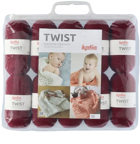Katia Twist 017 Burgundy Red (pro 10 Stück)