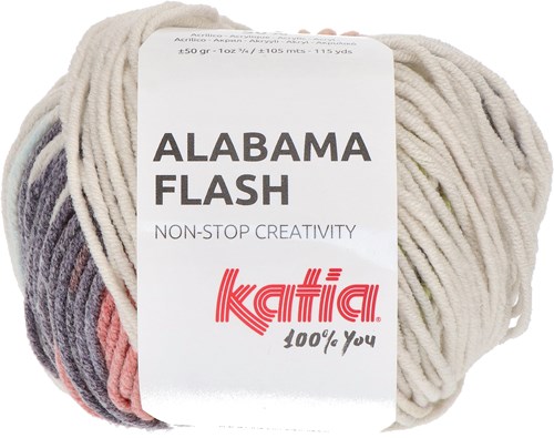 Katia Alabama Flash 100 Ecru-light orange-Light pistachio-Yellow