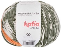 Katia Mediterranea 406 Medium Green / Light Salmon / Pale Red