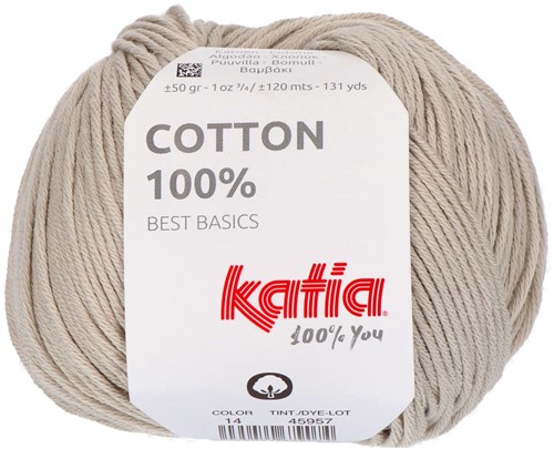 Katia Cotton 100% 014 Perlhellgrau