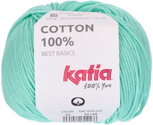 Katia Cotton 100% 034 Weißliches Grün