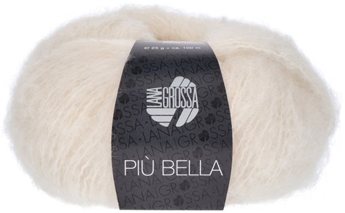 Lana Grossa Più Bella 001 Rohweiß