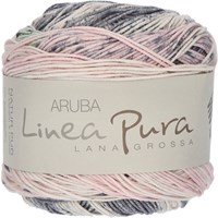 Lana Grossa Aruba 014 Raw White / Rose / Grey / Dark Grey / Subtle Green