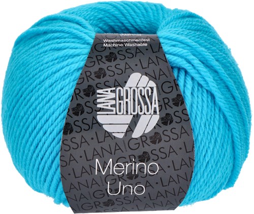 Lana Grossa Merino Uno 007 Türkis-Blau