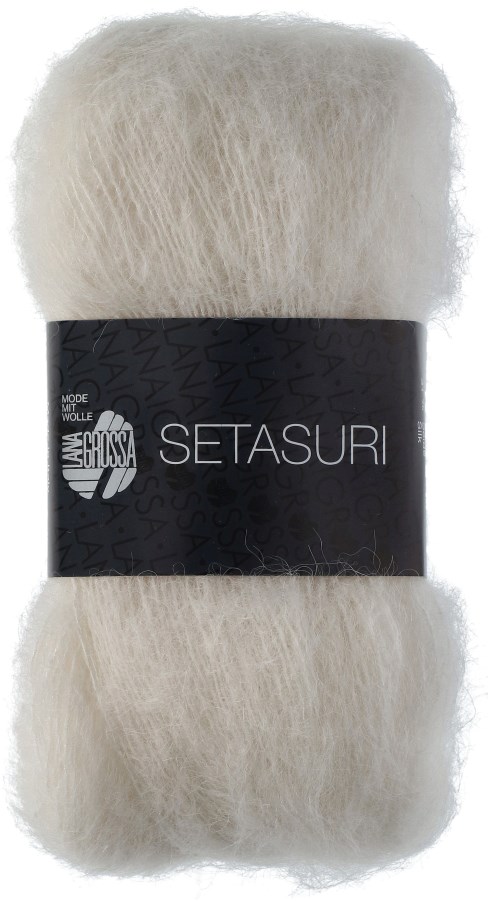 Lana Grossa Setasuri 01 White | Wollplatz - Alles zum Stricken und Häkeln