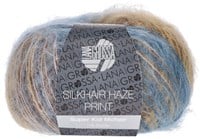 Lana Grossa Silkhair Haze Print 1216 Gray Brown / Yellow / Rose / Petrol