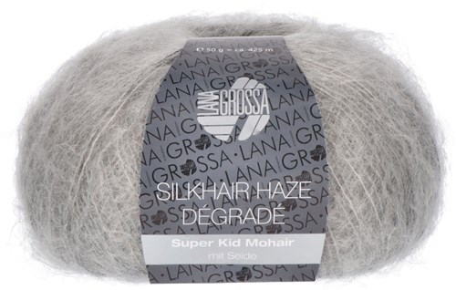 Lana Grossa Silkhair Haze Dégradé 1114 Light Gray / Medium Gray
