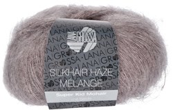 Lana Grossa Silkhair Haze Mélange 1318 Subtle rose/gray brown mottled