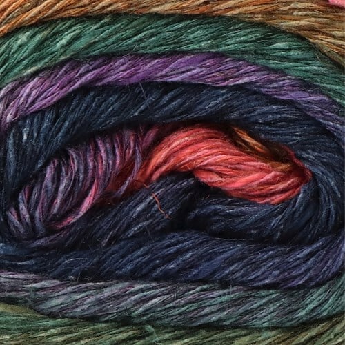 Lana Grossa Mare 007 Petrol blue / purple / petrol green / orange / raspberry / purple / dark green-2