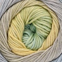 Lana Grossa Gomitolo Aloha 315 Vanilla / White Green / Light Green / Light Grey / Ice Blue-2