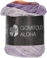 Lana Grossa Gomitolo Aloha 316 Yolk Yellow / Curry / Orange / Purple / Grey Purple / Cinnamon / Yellow Green